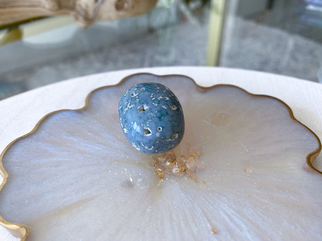 Grape Agate Tumbled Stone - Dreams Coming True - Stability - Composure