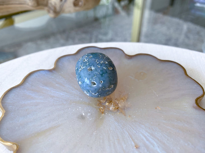 Grape Agate Tumbled Stone - Dreams Coming True - Stability - Composure