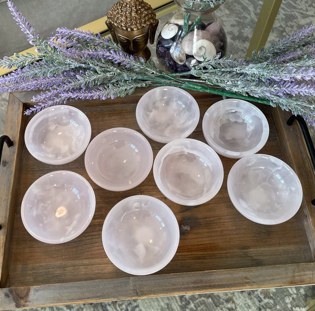 Small Pink Calcite Offering Bowl 3"