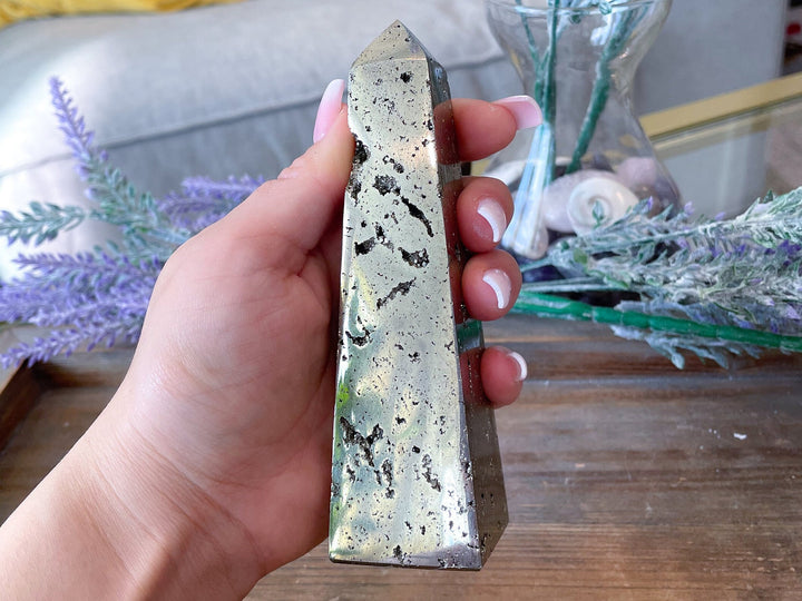 MONEY ATTRACTOR: Pyrite Tower 5" - Get Exact Piece