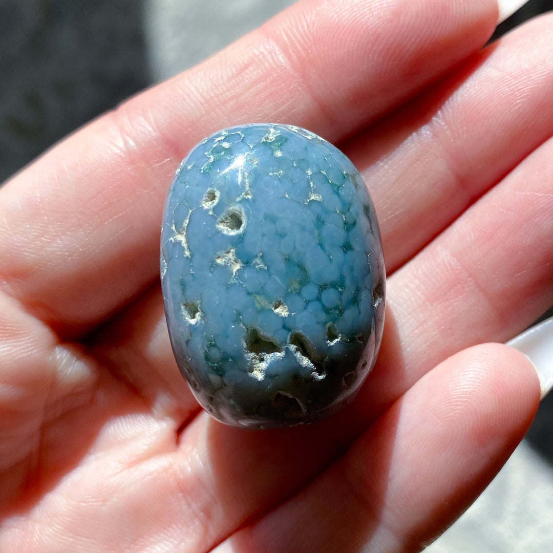 Grape Agate Tumbled Stone - Dreams Coming True - Stability - Composure