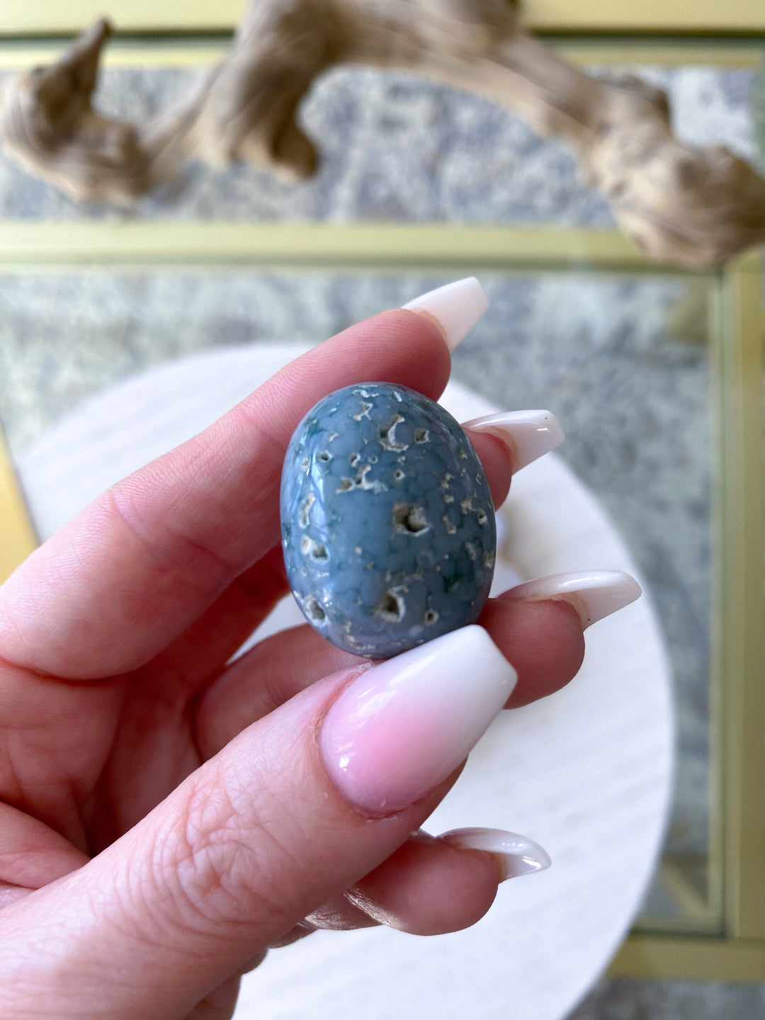 Grape Agate Tumbled Stone - Dreams Coming True - Stability - Composure