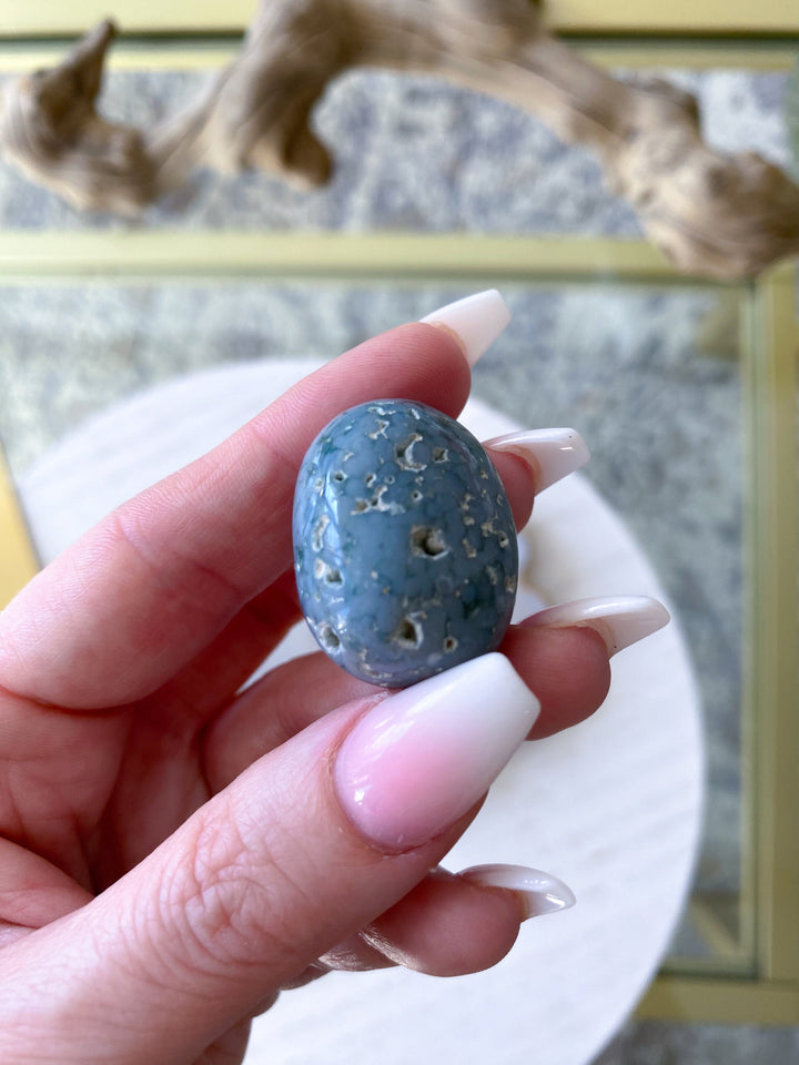 Grape Agate Tumbled Stone - Dreams Coming True - Stability - Composure
