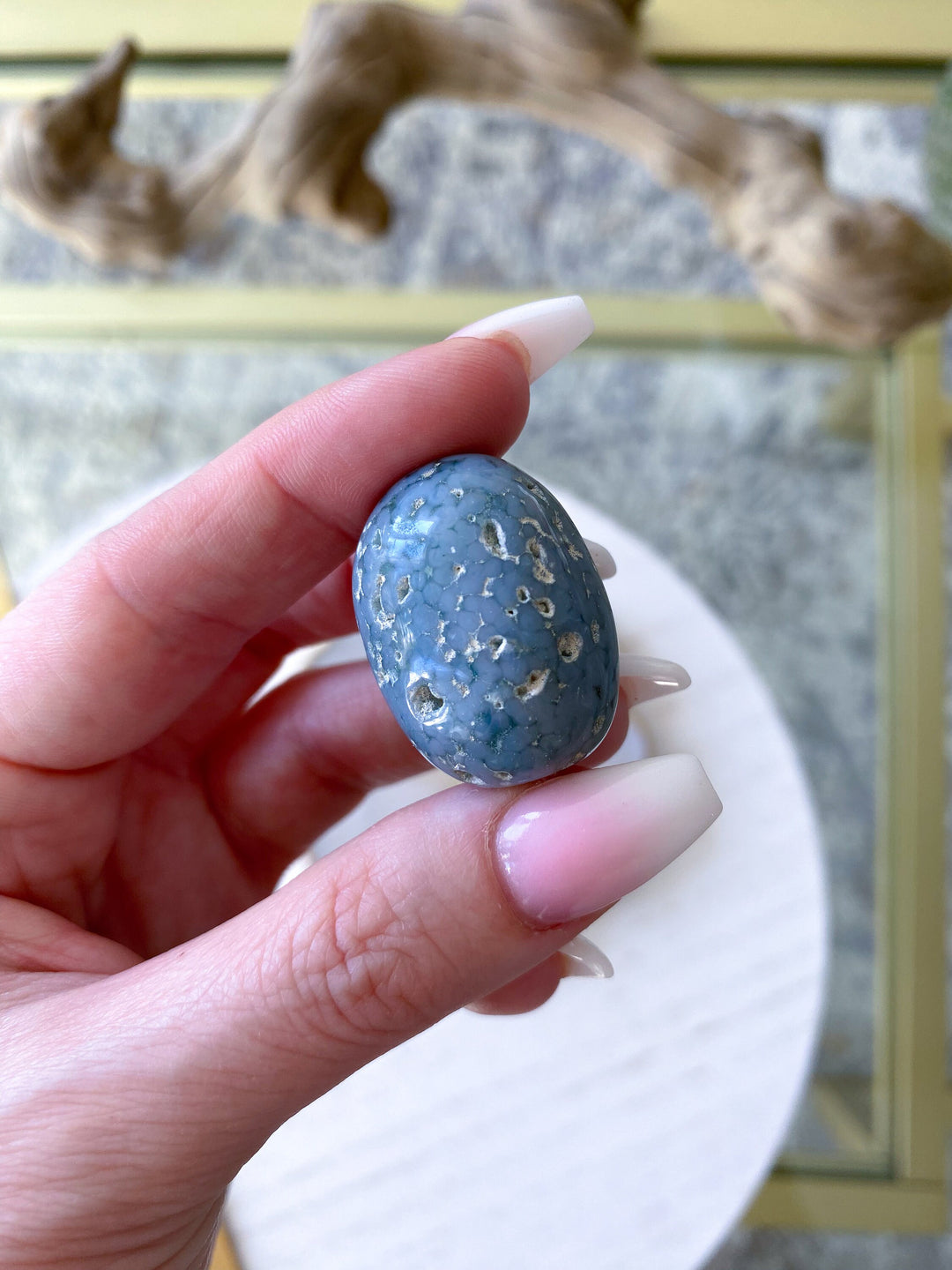 Grape Agate Tumbled Stone - Dreams Coming True - Stability - Composure