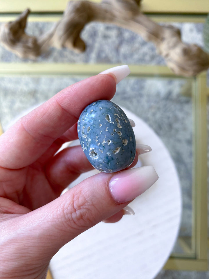 Grape Agate Tumbled Stone - Dreams Coming True - Stability - Composure